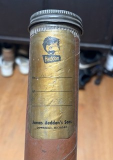 Heddon Pal Thorobred Vintage Spinning Rod With Tube & Cloth Sleeve