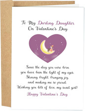 Valentine's Day Card for Daughter - Heartfelt Gift from Mom and Dad