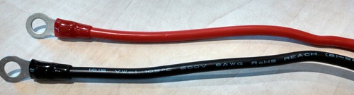 Cables de batería calibre 8 AWG *JUEGO* rojo y negro - solar, inversor, autocaravana, barco - Imagen 2 de 4