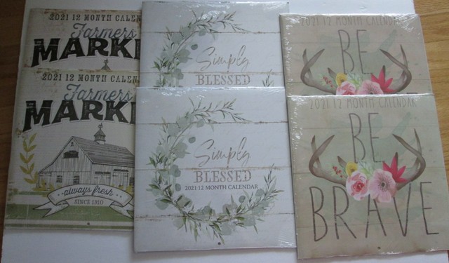 Set of 5 - 2021 Farmers Market 12 Month Calendar From ...