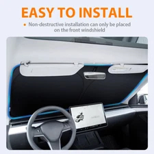 Sunshade for Tesla Model 3 Y S X Front Windshield Cover UV Visor Foldable Cool