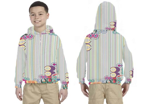 Kids Hoodie Retro Art Design Hoodie Unisex For Children - Picture 2 of 4