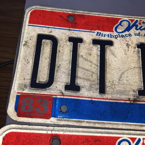 Vintage License Plate Set- OHIO, Birthplace of Aviation - DIT 1341 - Picture 2 of 8