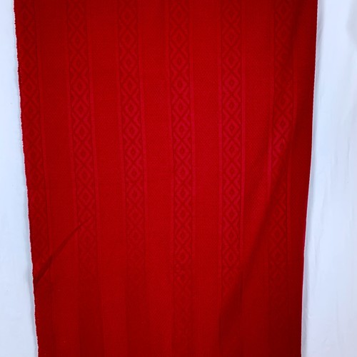 Vintage New Textured Red Polyester Double Knit Fabric 2.33 yds MCM Bellbottoms - Picture 9 of 9