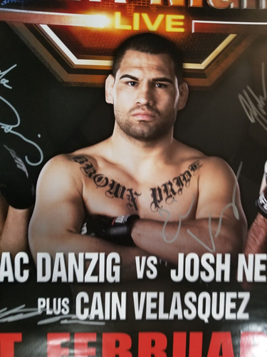 UFC Fight Night 17 Signed Poster SBC Cain Velasquez Rookie on Poster Auto - Picture 3 of 4