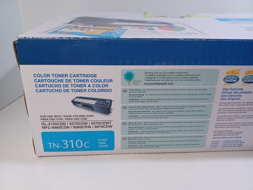 Genuine Brother TN-310C TN310C Cyan Toner Cartridge New Free Shipping - Picture 5 of 10
