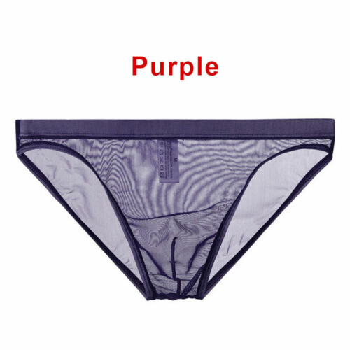 Herren Sexy Low-Rise Eis Seide Höschen Schlüpfer Bikini Unterwäsche Unterhose Slip - Bild 19 von 20