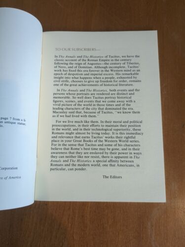 Franklin Library Notes From The Editors Tacitus The Annals and The Histories - Bild 3 von 3