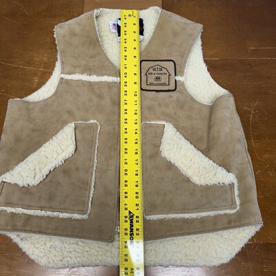 50's ヴィンテージJACK-VEST Vintage Wiman Vest Mens Large Yukon Jack Sherpa Lined Trucker