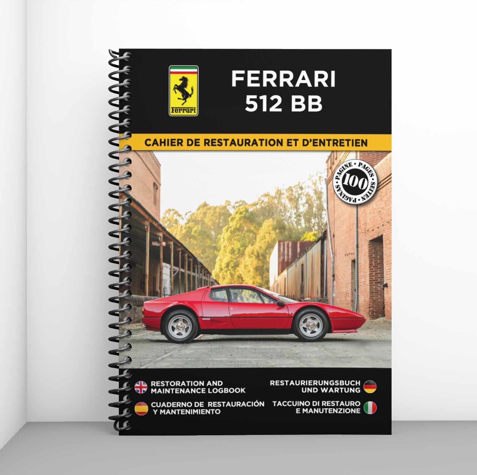 Cahier de restauration Ferrari 512 BB pour r&eacute;oudre l'historique entretien inconnu