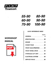 FIATAGRI 55-90 60-90 70-90 80-90 90-90 100-90 Workshop Manuale officina trattore