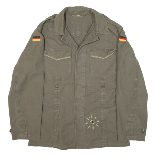 Womens German Military Army Jacket Green L - 第 1/6 張圖片