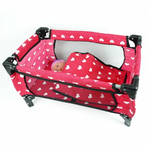 Doll Fold n' Store Pack N' Play - Doll Play Yard with Cute Hearts Design - Picture 3 of 6