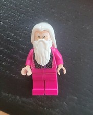 LEGO Harry Potter Albus Dumbledore Minifigure - Magenta Robe, Plain Legs hp350