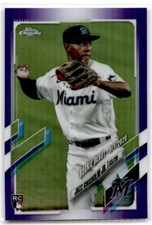 2021 Topps Chrome Update Purple Refractor Jazz Chisholm Jr. Rookie Miami Marlins