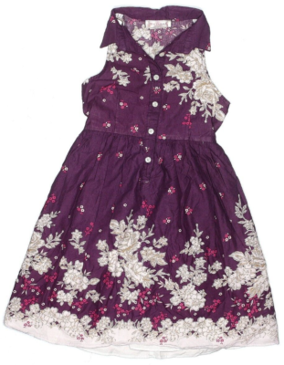 Pink Vanilla Size 10 Floral Purple Girls Dress | eBay