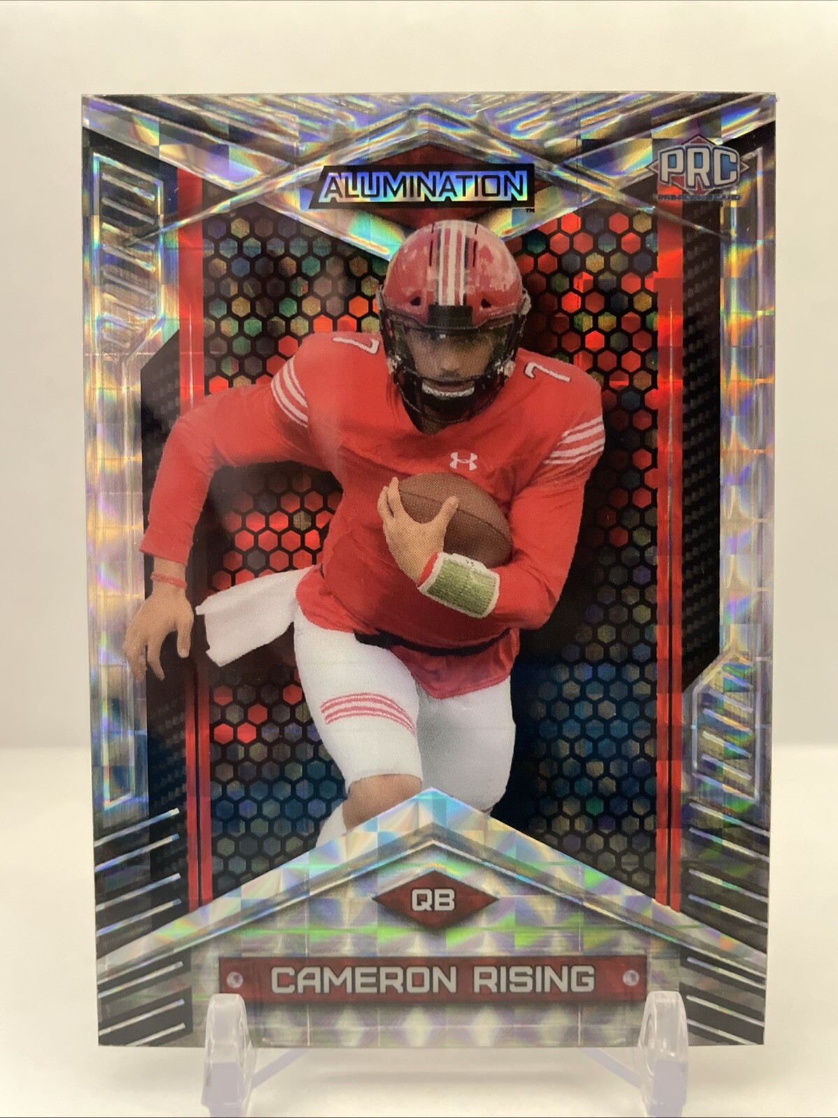 2023 Wild Card Alumination Cameron Rising Silver Mosaic #BC-CR 75/99 Utah Utes QB Card