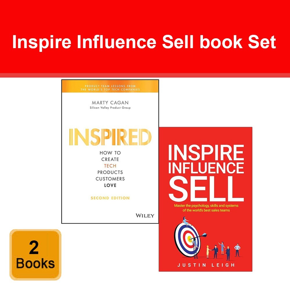 Inspired Marty Cagan, Inspire Influence Sell Justin Leigh 2 Books Collection Set