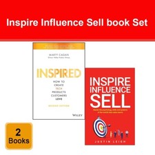 Inspired Marty Cagan, Inspire Influence Sell Justin Leigh 2 Books Collection Set