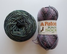 Patons Kroy Socks FX And Hand Dyed Sock Yarn Lot Of 2 Skeins