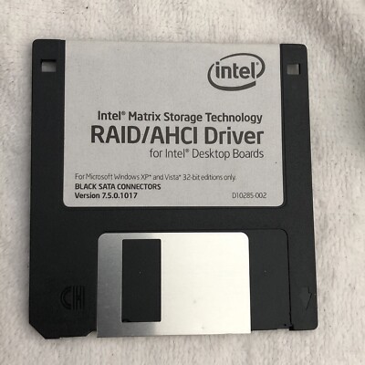 Intel Matrix Storage RAID Driver Floppy Disk Intel Desktop Board Black 7.50.1017