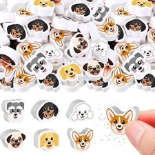 72 Pcs Cute Dog Erasers Back to School Gifts for Kids Animal Pencil Assorted