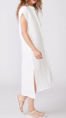 NWT $228 STATESIDE Anthropologie Linen Short Sleeve Sm Buttondown  Shirtdress USA | eBay