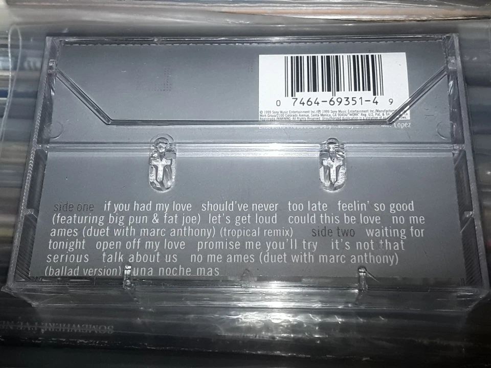 RARE JENNIFER LOPEZ ON THE 6 CASSETTE 1999 USA EDITION HYPE STICKER SEALED - Image 2 of 4