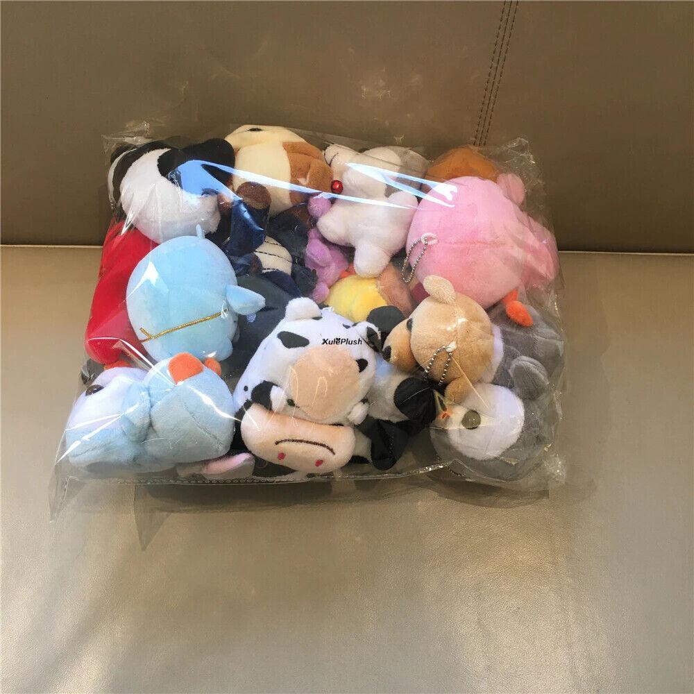 10pcs Random Styles Animal Plush Lot Stuffed Dog Toy Cute Doll 3 4cm