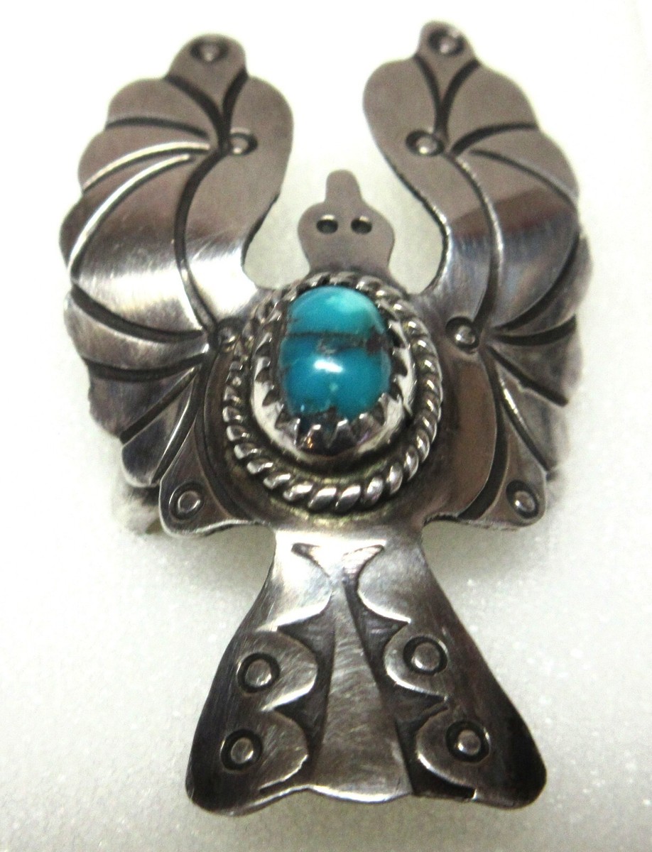 High Quality Vintage Native American Navajo Turquoise Sterling Silver Ring Old High Quality Vintage Native American Navajo Turquoise Sterling Silver Ring Old