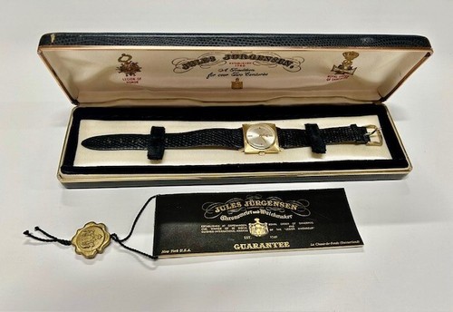 Vintage 14k Yellow Gold Jules Jurgensen Automatic Watch, original box and extras - Picture 1 of 7