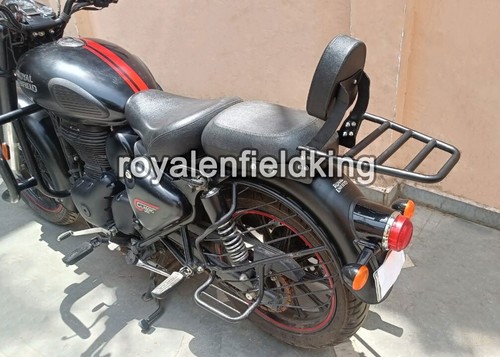 For Royal Enfield Classic Reborn 350 "Rear Luggage Rack with Backrest, Black" - 第 8/13 張圖片