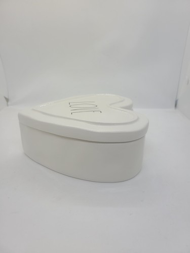 Rae Dunn Heart Shaped LOVE Trinket Jewelry Box Container Heart Valentine’s Gift - Picture 12 of 13