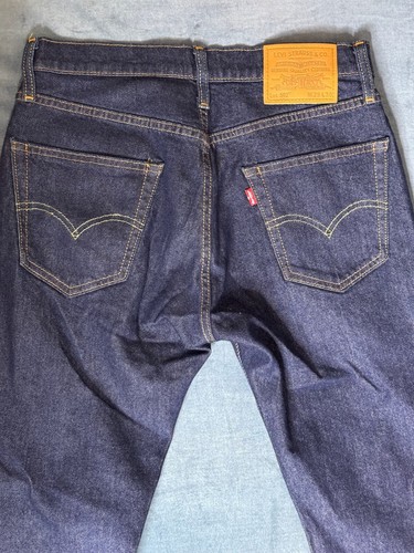Levi's Premium 502 Taper Denim Blue Jeans Size 29x30 Dark Wash NWOT - Picture 5 of 13