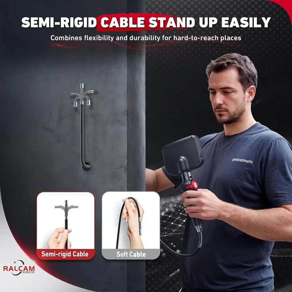 Ralcam6.2mm Articulating Borescope 4-Way360/720 Industrial Endoscope Camera IP67 - image 4 of 4