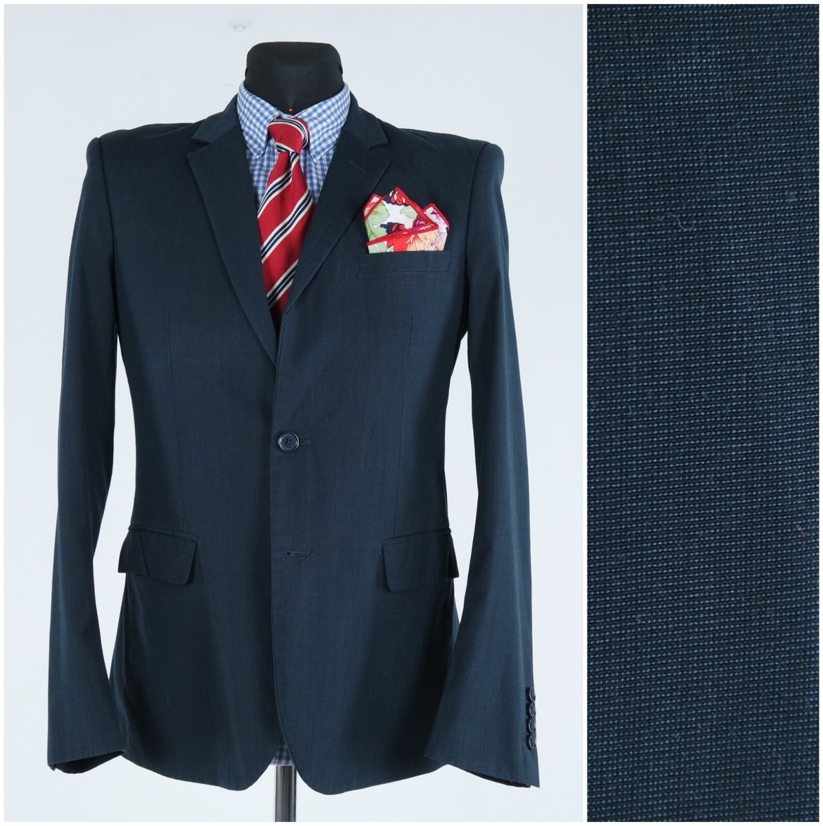 Abito Cerimonia Sonny Bono Vestito Uomo Mens Dark Blue Blazer 38R