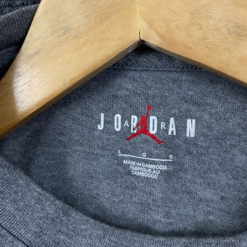 Nike Jordan Flight Essentials Mens Large Oversized T-Shirt Grey Crew Neck Casual - Picture 2 of 10