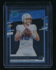 JUSTIN HERBERT 2020 DONRUSS CLEARLY RATED ROOKIES #3 RC *LOS ANGELES CHARGERS*