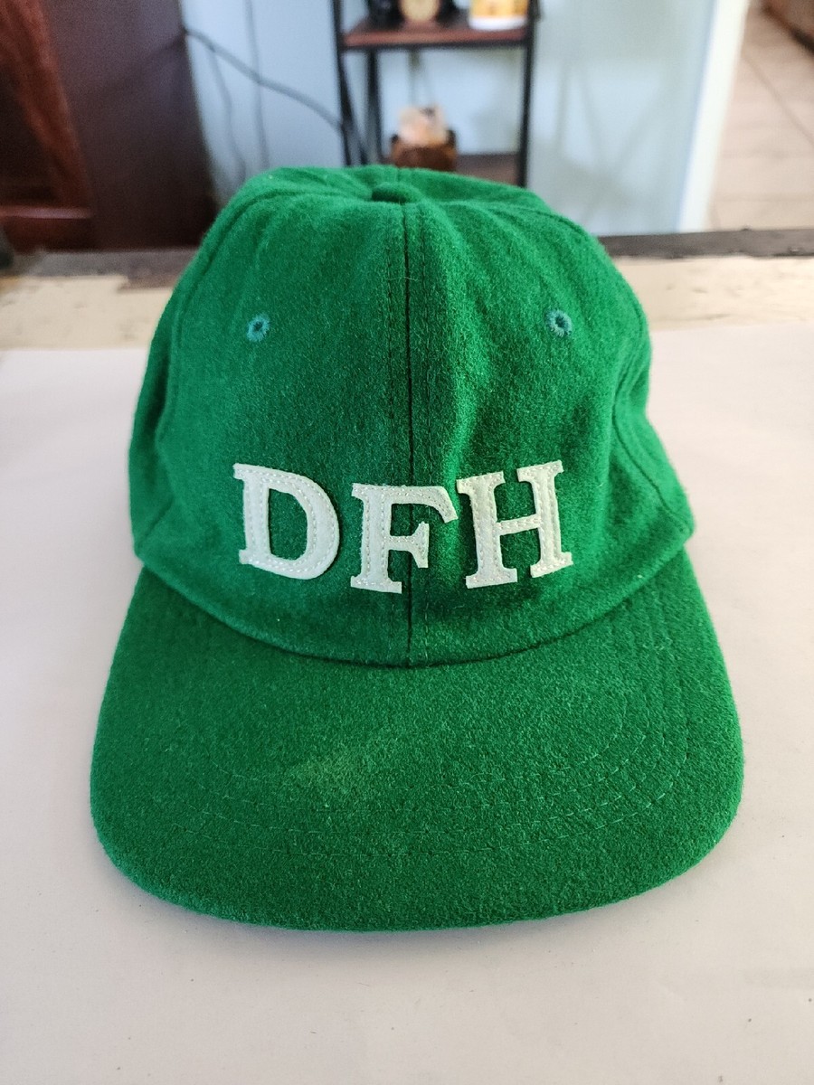 Vintage Mens College Frat Green Wool Felt 