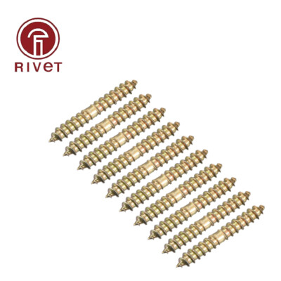 4x25mm Hanger Bolts, 10pcs Double Ended Thread Wood to Wood Dowel Screws