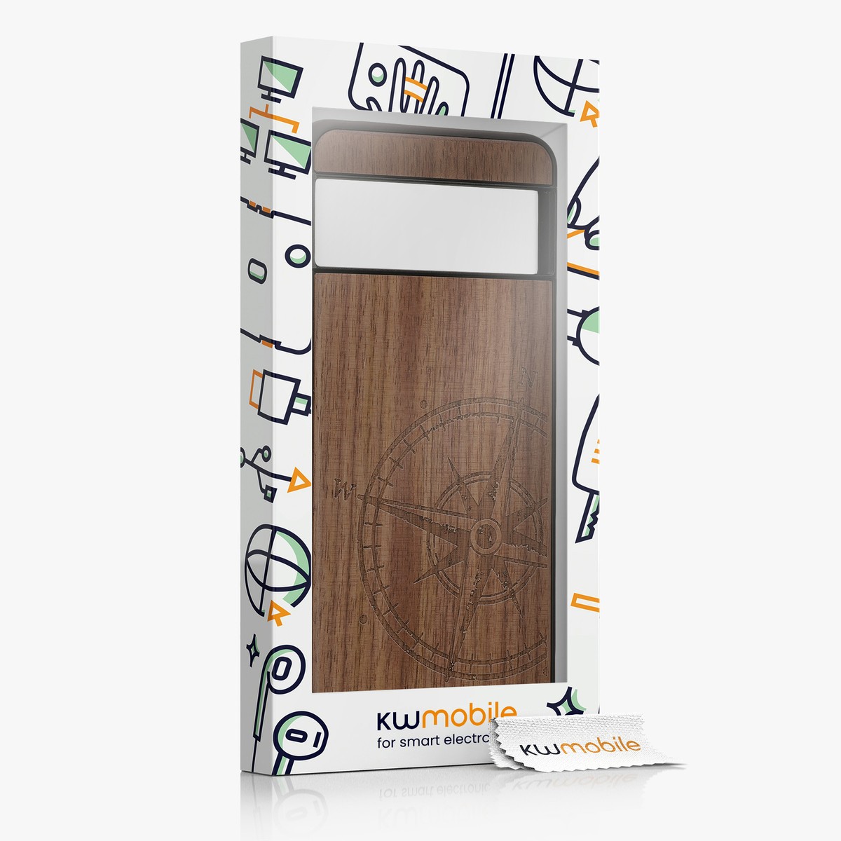 Coque Rigide En Bois Pour Google Pixel 8 Pro - Marque Kwmobile Neuf