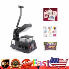 600W Digital Label Single Heat Press Machine Clothing LOGO Printing 0- 250℃ 110V