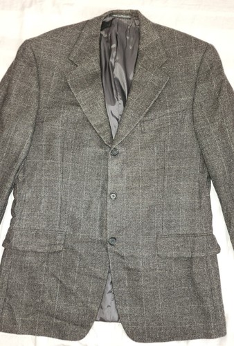 Ermenegildo Zegna Soft Men Wool Gray/Brown Checkered Sports Coat Blazer  Sz 50 - Picture 10 of 16