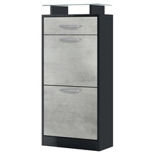 Schuhschrank Schuhkipper Schuh Regal Loret V2 Schwarz matt –