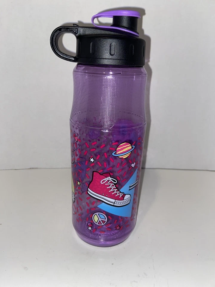 Botella de agua Cool Gear 32 fl oz sin BPA con diversión Cool Peace Summertime Foto 2 de 3