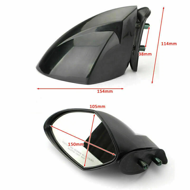 Left Side Mirror F1S-U596B-10-00 Fit Yamaha WaveRunner VX Deluxe 110 2005-2009, Foto 4 de 4