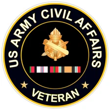 US Army Civil Affairs Veteran Bumper Sticker Military Vinyl Soldier Decal 5"