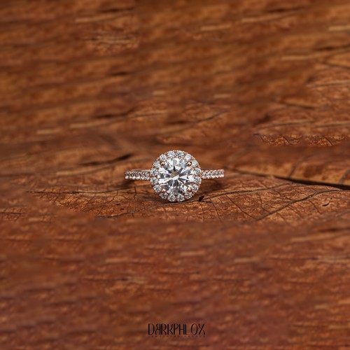 VVS1/E 14K Gold Round Brilliant Cut Lab Grown Diamond Half Eternity Wedding Ring - Picture 10 of 15