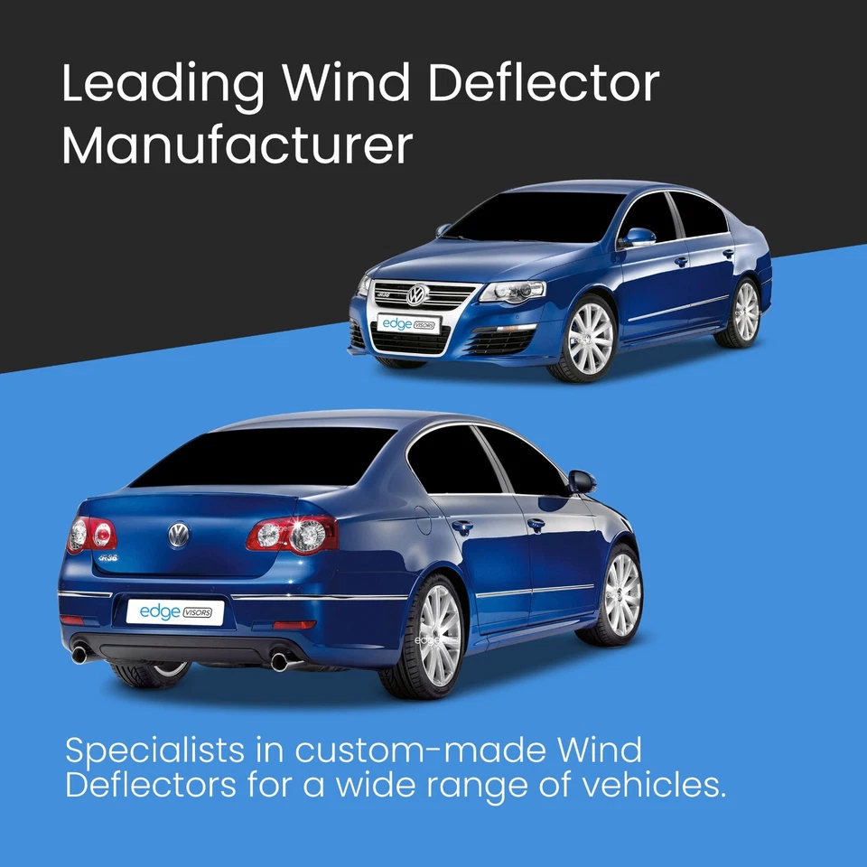 VW Passat B6/B7 2005-2014 4 Door Saloon Wind Deflectors 4pc Tinted - Image 2 of 4