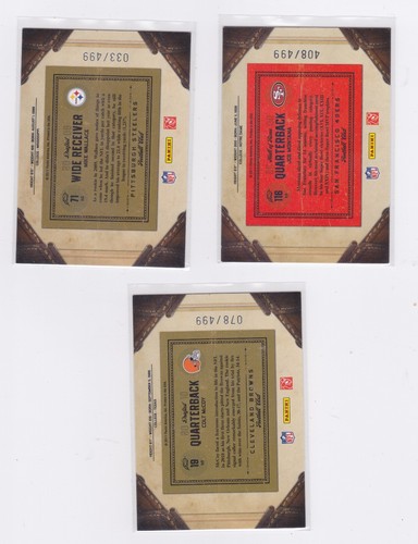 2011 Panini Timeless Treasures - Base - #'d /499 - 3 card lot - Montana... - Bild 2 von 2